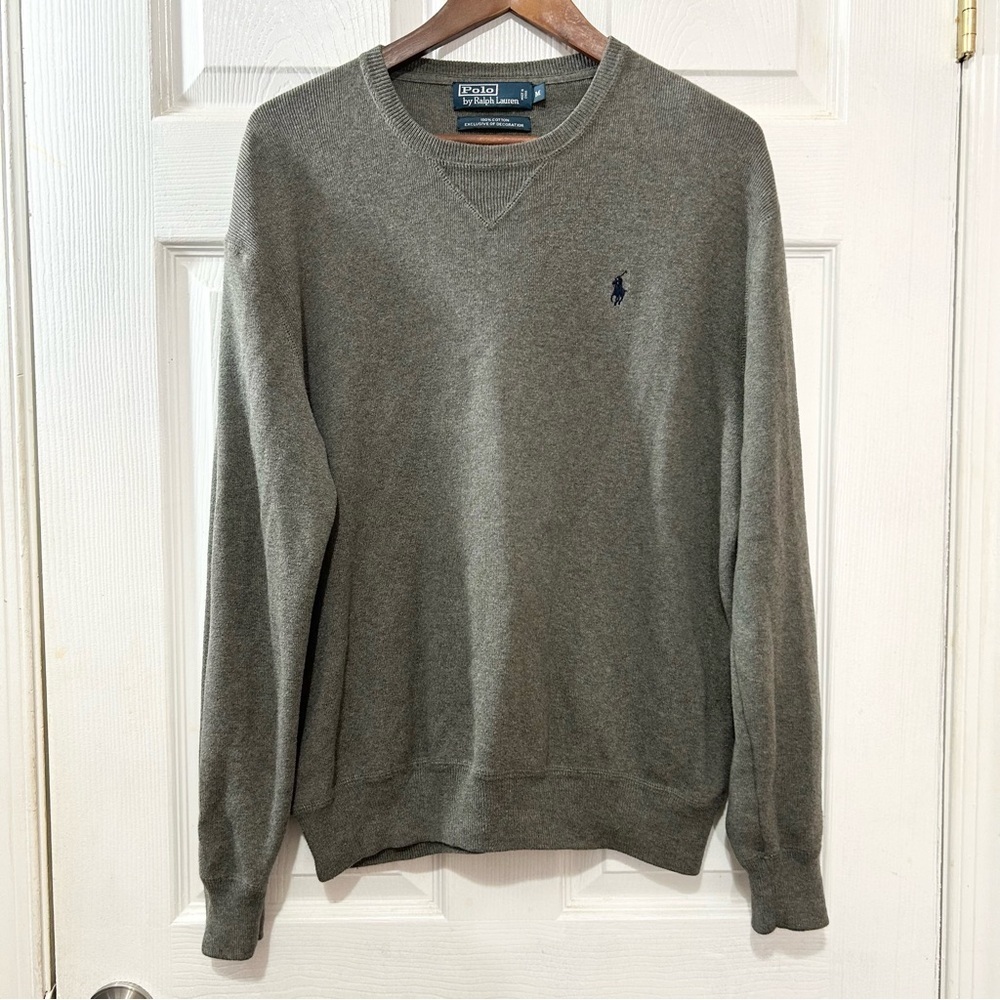 POLO Ralph Lauren Men's Olive Crewneck Sweater Size Medium